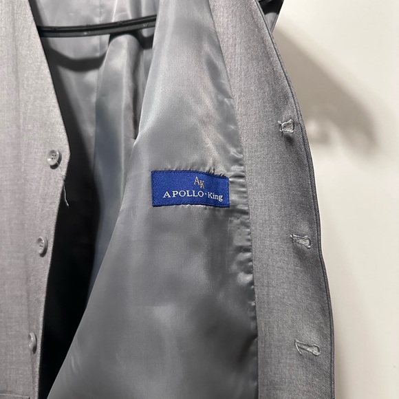 Apollo King gray suit jacket & vest sz58R - Picture 10 of 11